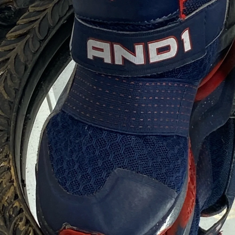 AND1 Kids Navy and Crimson Sneakers
